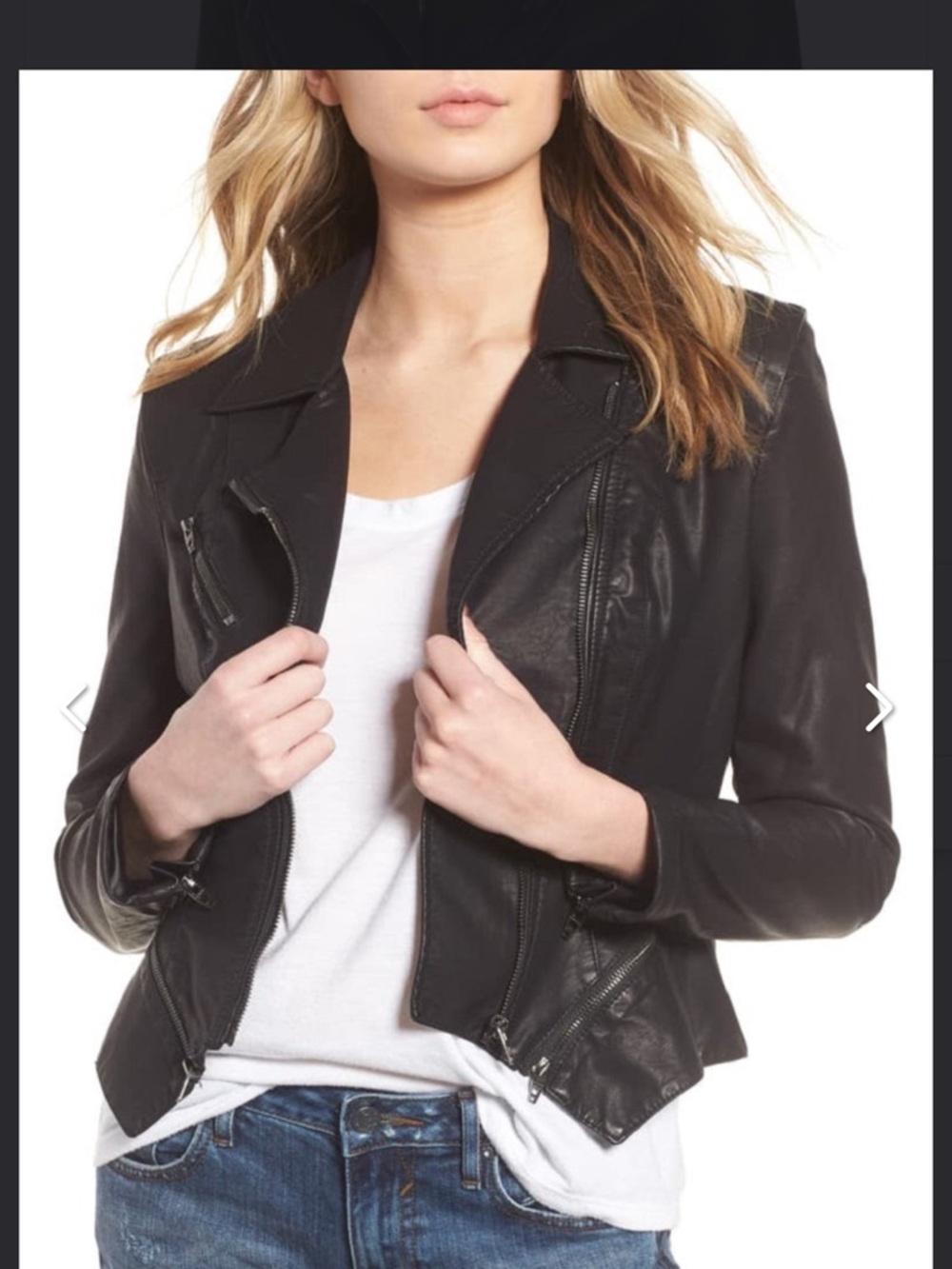 Blank NYC faux leather jacket